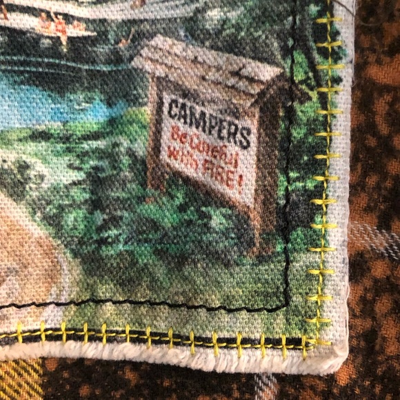 Smokey Bear Jeep Art Flannel Shirt - Picture 4 of 9